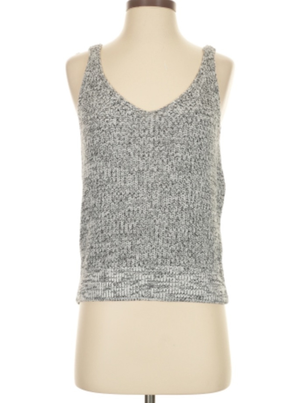 EVEREVE Marled Knit Sweater Tank - Black/White - Fits XS-M